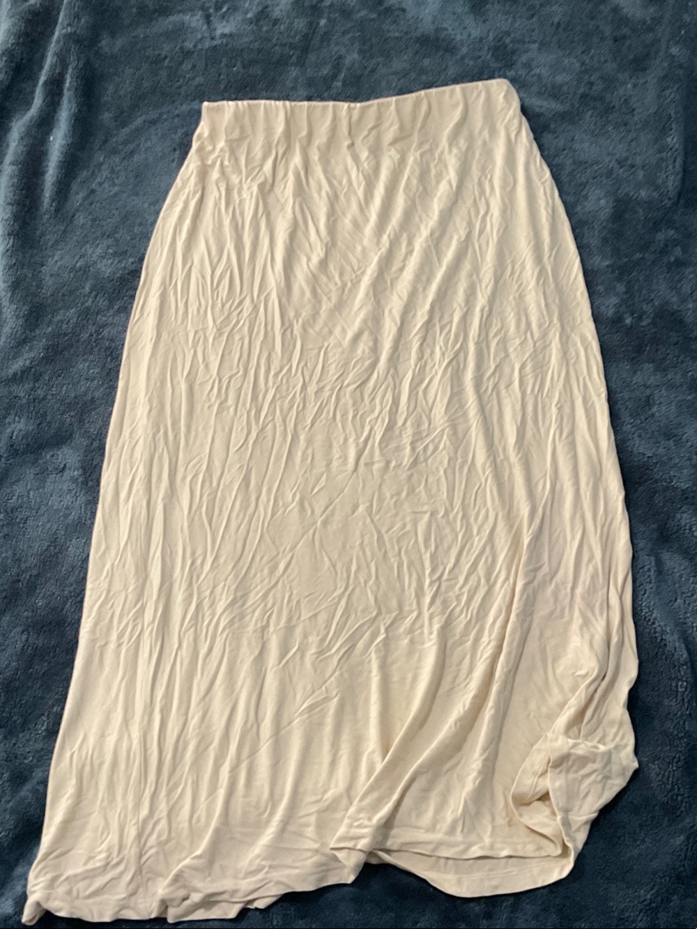 Women's Cream Maxi Skirt - Elegant Lightweight Style